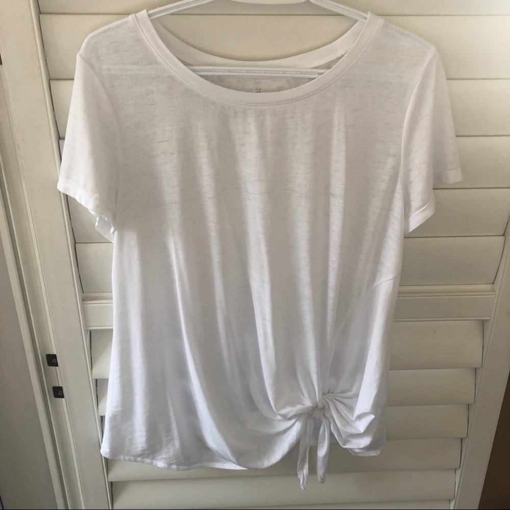 Caslon White Tie Front T-shirt